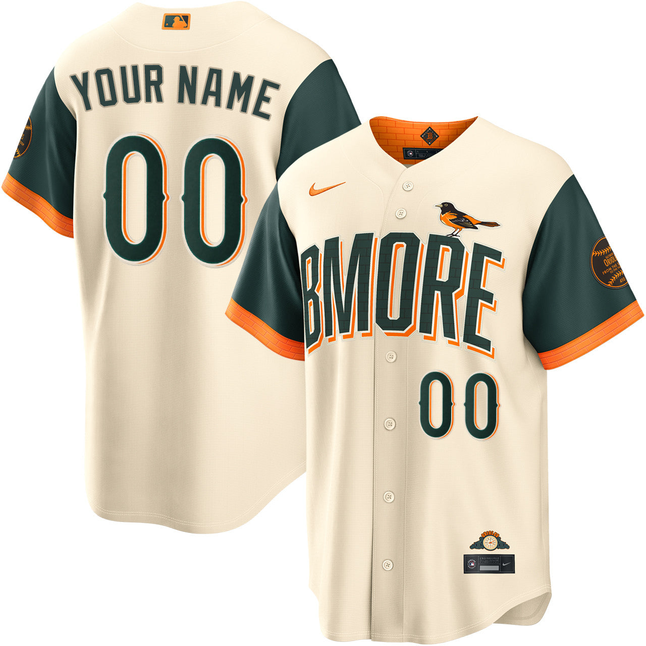 Custom Name Baltimore Orioles 2026 City Connect Jersey - Cream