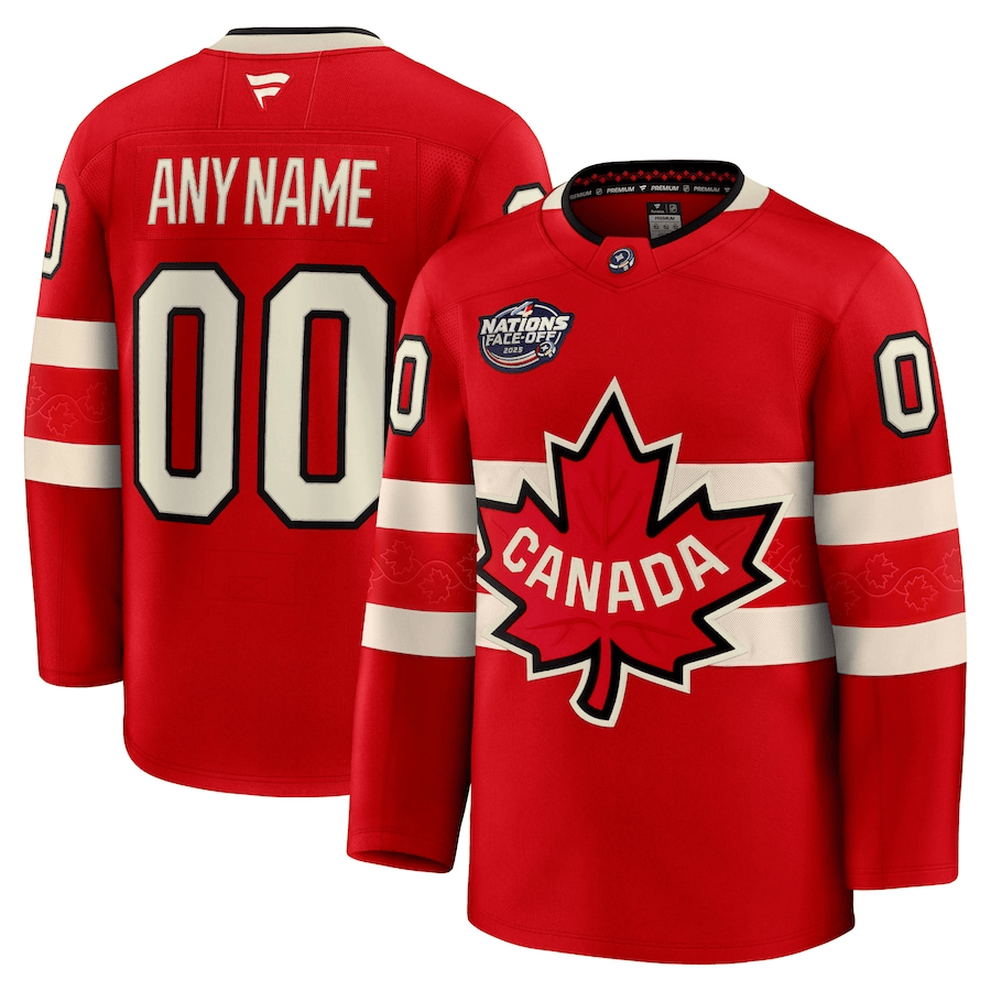Custom Name Canada 2025 4 Nations Face-Off Premium Red Jersey