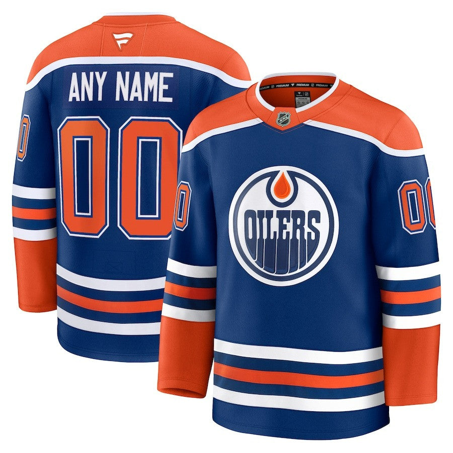 Custom Name Edmonton Oilers 2025 Home Premium Royal Jersey 1 Custom Name Edmonton Oilers 2025 Home Premium Royal Jersey