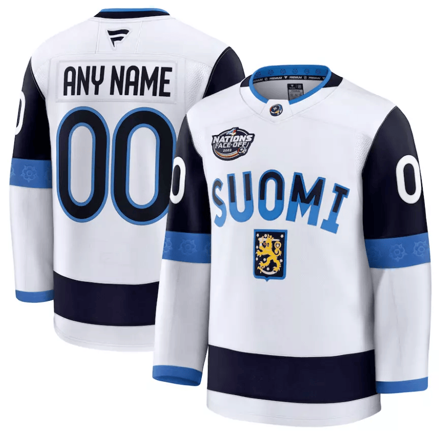 Custom Name Finland 2025 4 Nations Face-Off Premium Jersey