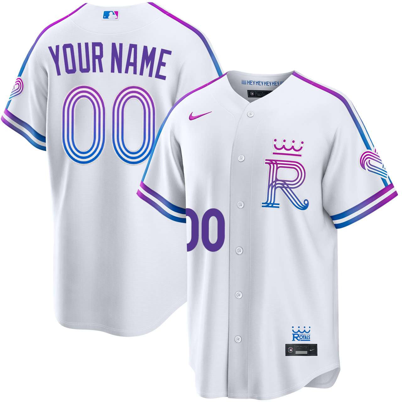 Custom Name Kansas City Royals 2026 City Connect Jersey - White
