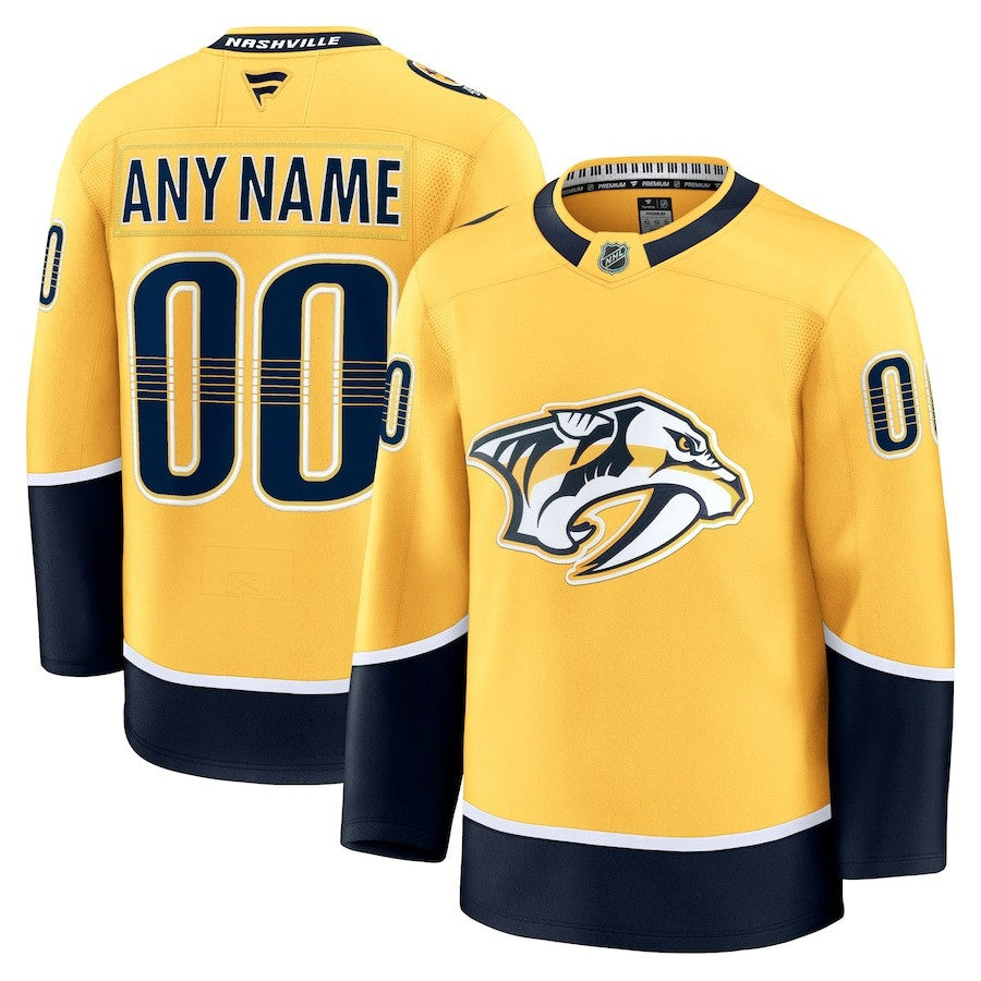 Custom Name Nashville Predators 2025 Home Premium Gold Jersey 1 Custom Name Nashville Predators 2025 Home Premium Gold Jersey