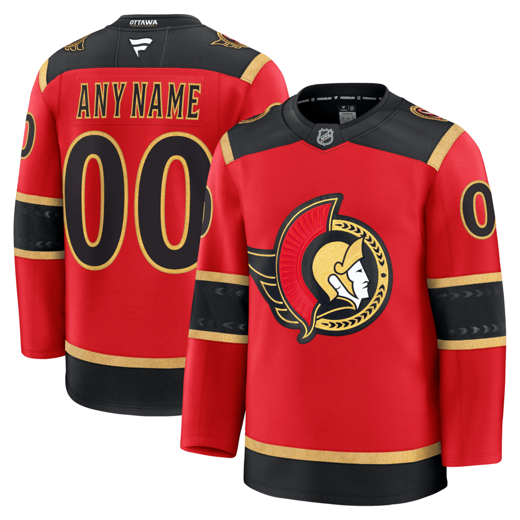 Custom Name Ottawa Senators 2025 Alternate Premium Jersey - Red 1 Custom Name Ottawa Senators 2025 Alternate Premium Jersey - Red