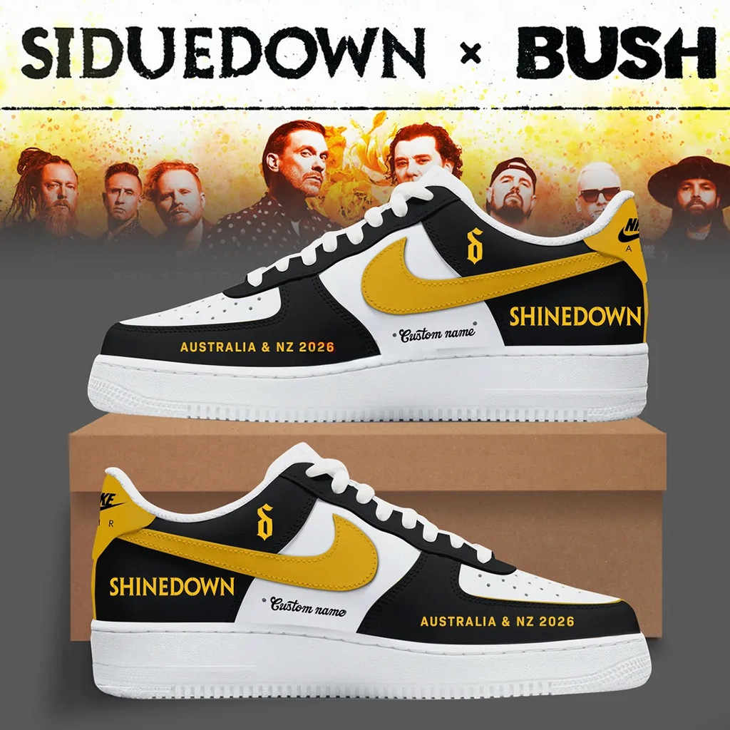 Custom Name Shinedown X Bush Australia 2026 Shoes Sneakers Shinedown Tour Merch Fan Gifts