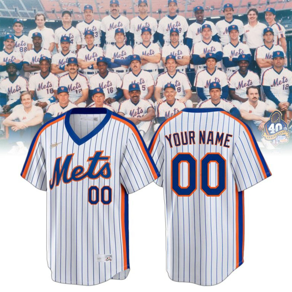 Custom New York Mets 40th Anniversary 1986 World Series 2026 Baseball Jersey Mets Merch