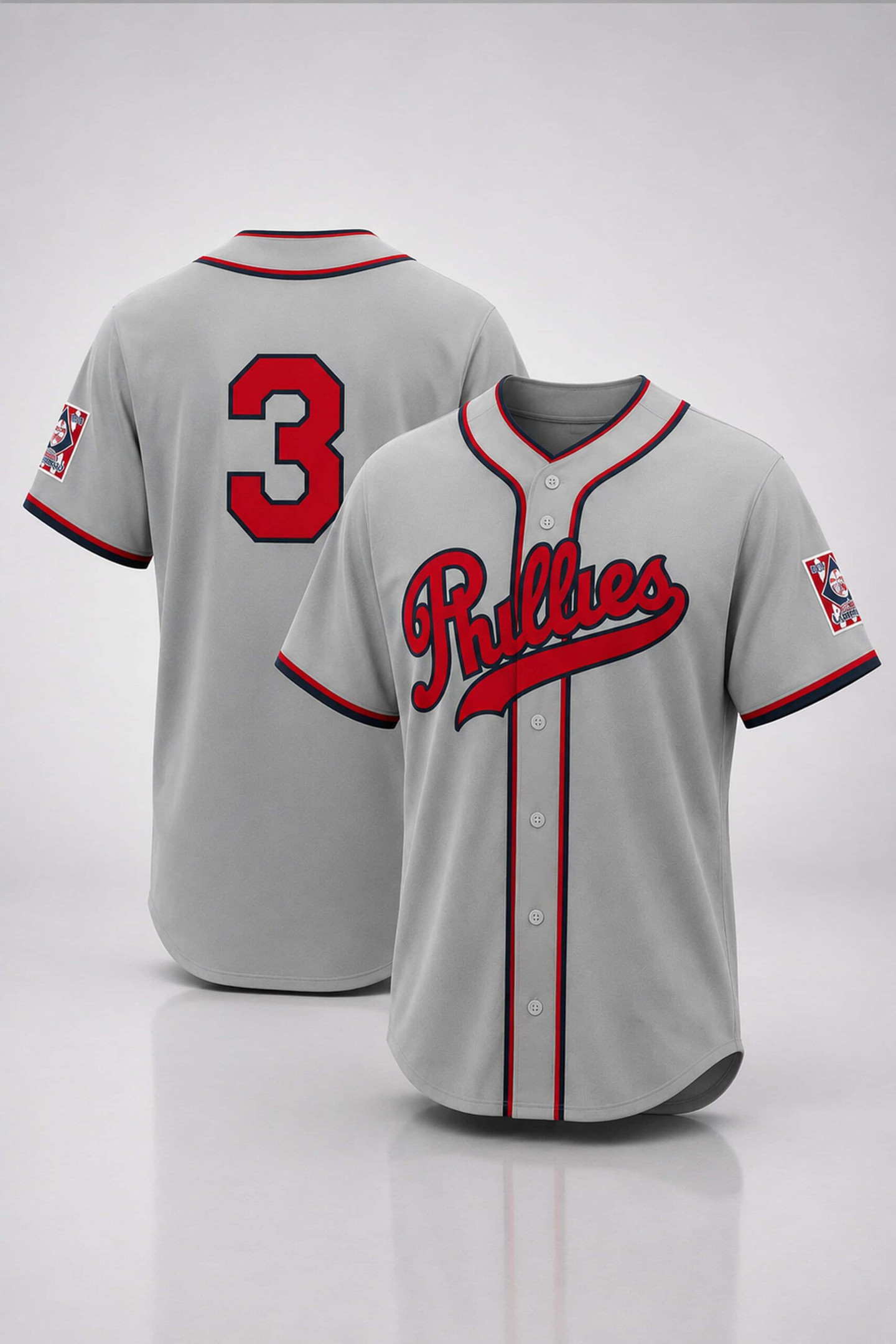 Custom Philadelphia Phillies 2026 Field Of Dreams Stadium Jersey Phillies Merch Gray