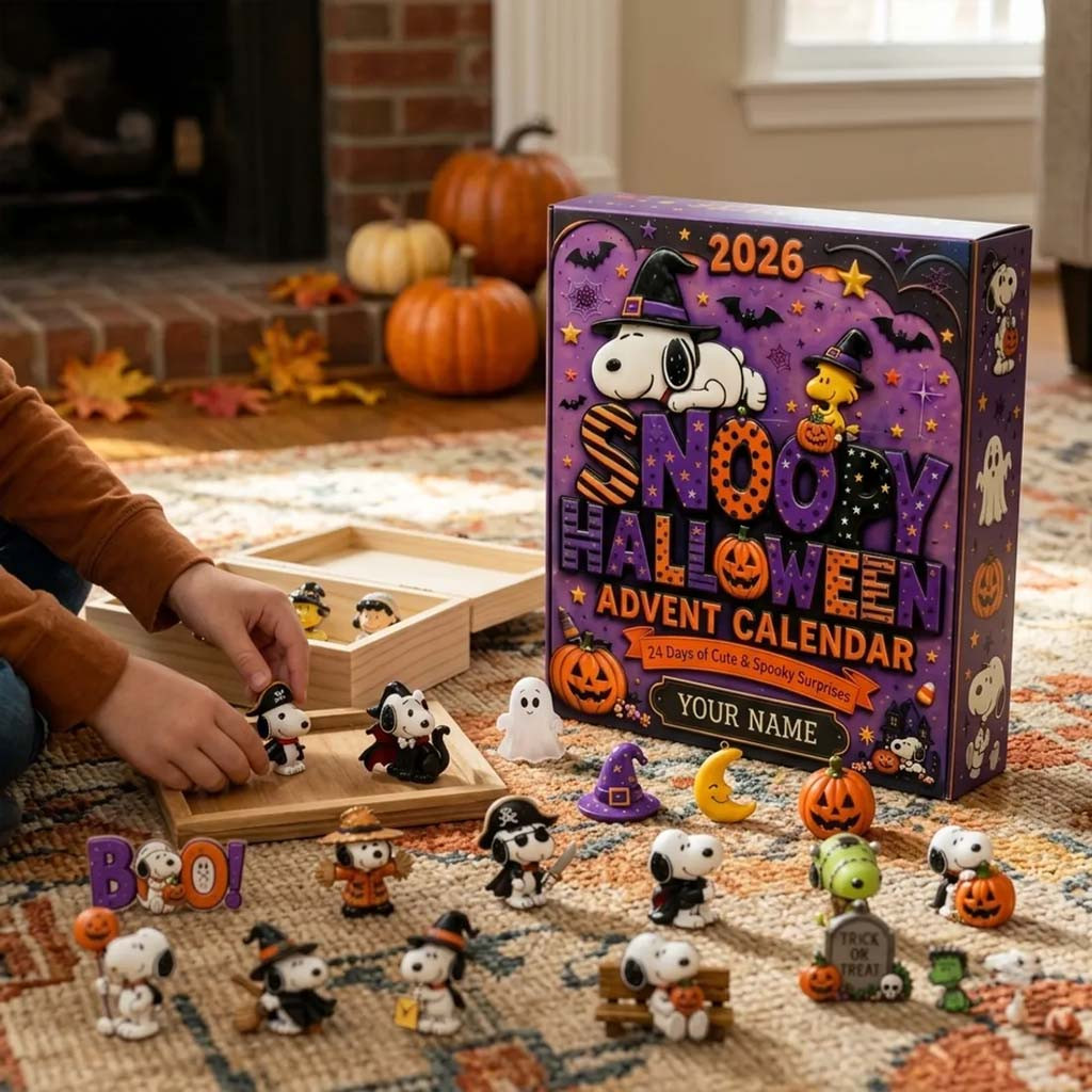 Custom Snoopy Halloween Advent Calendar 2026 24 Days Of Cute And Spooky Ornaments Snoopy Merch