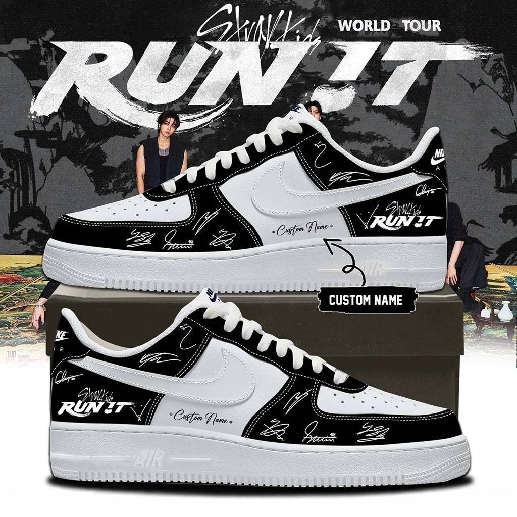 Custom Stray Kids World Tour RUN IT Shoes Stray Kids Merch Gifts For Music Lovers
