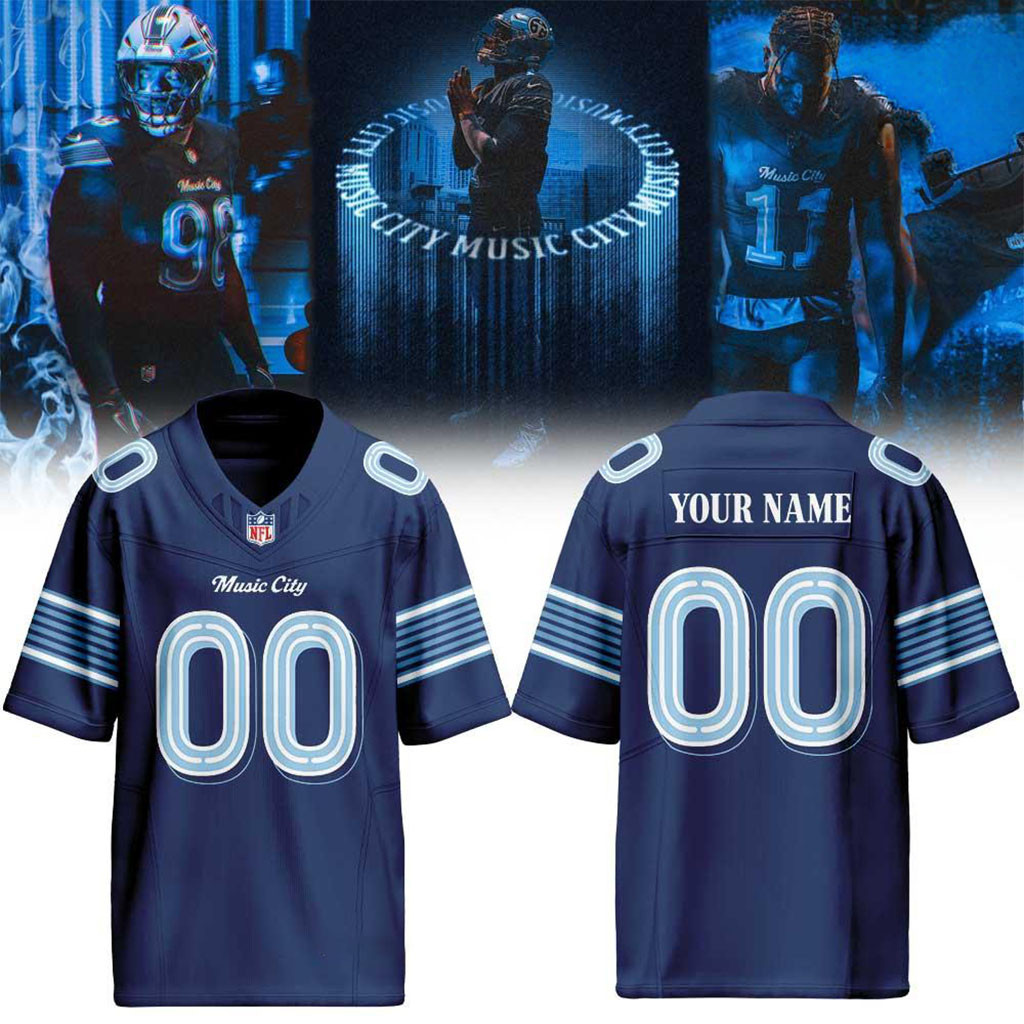 Custom Tennessee Titans 2026 Rivalries Made in the Music City Football Jersey Titans Merch