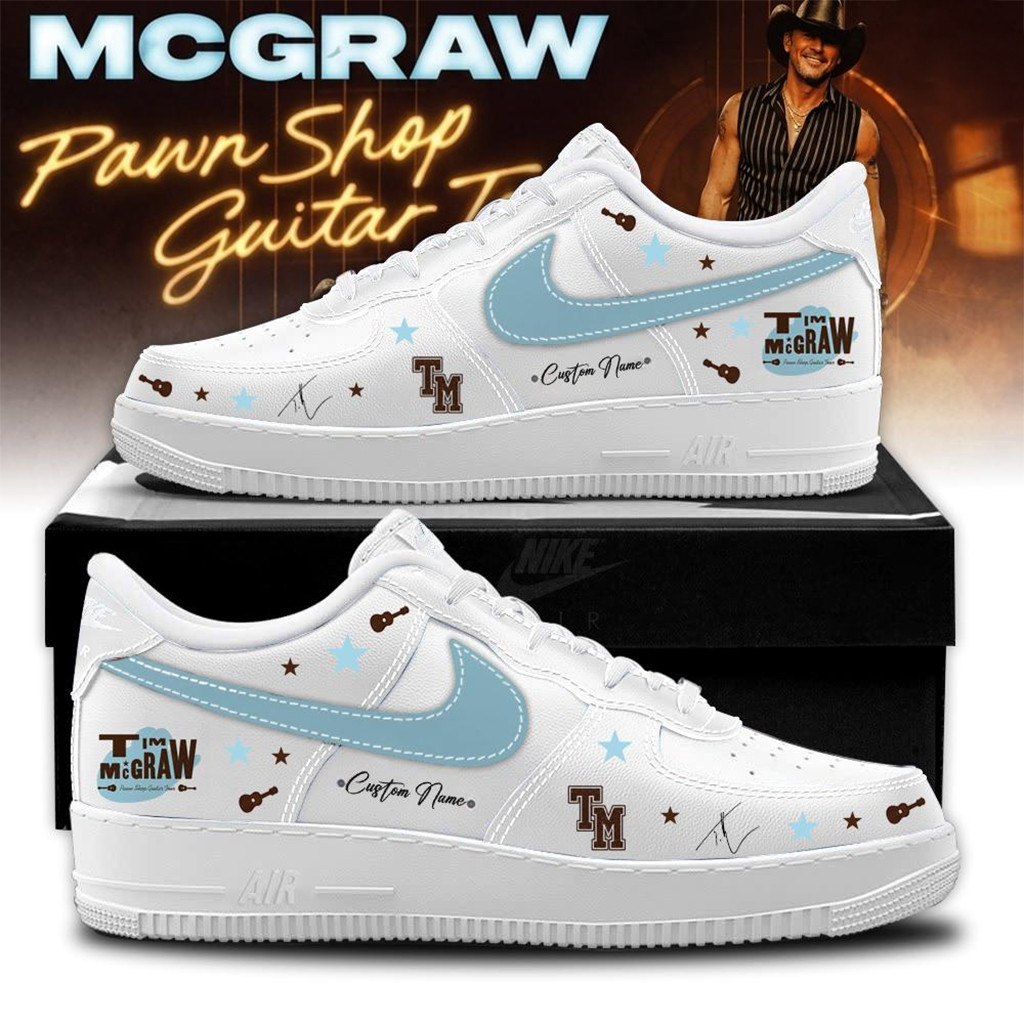Custom Tim McGraw Pawn Shop Guitar Tour 2026 Bethel NY Concert Shoes Tim McGraw Merch