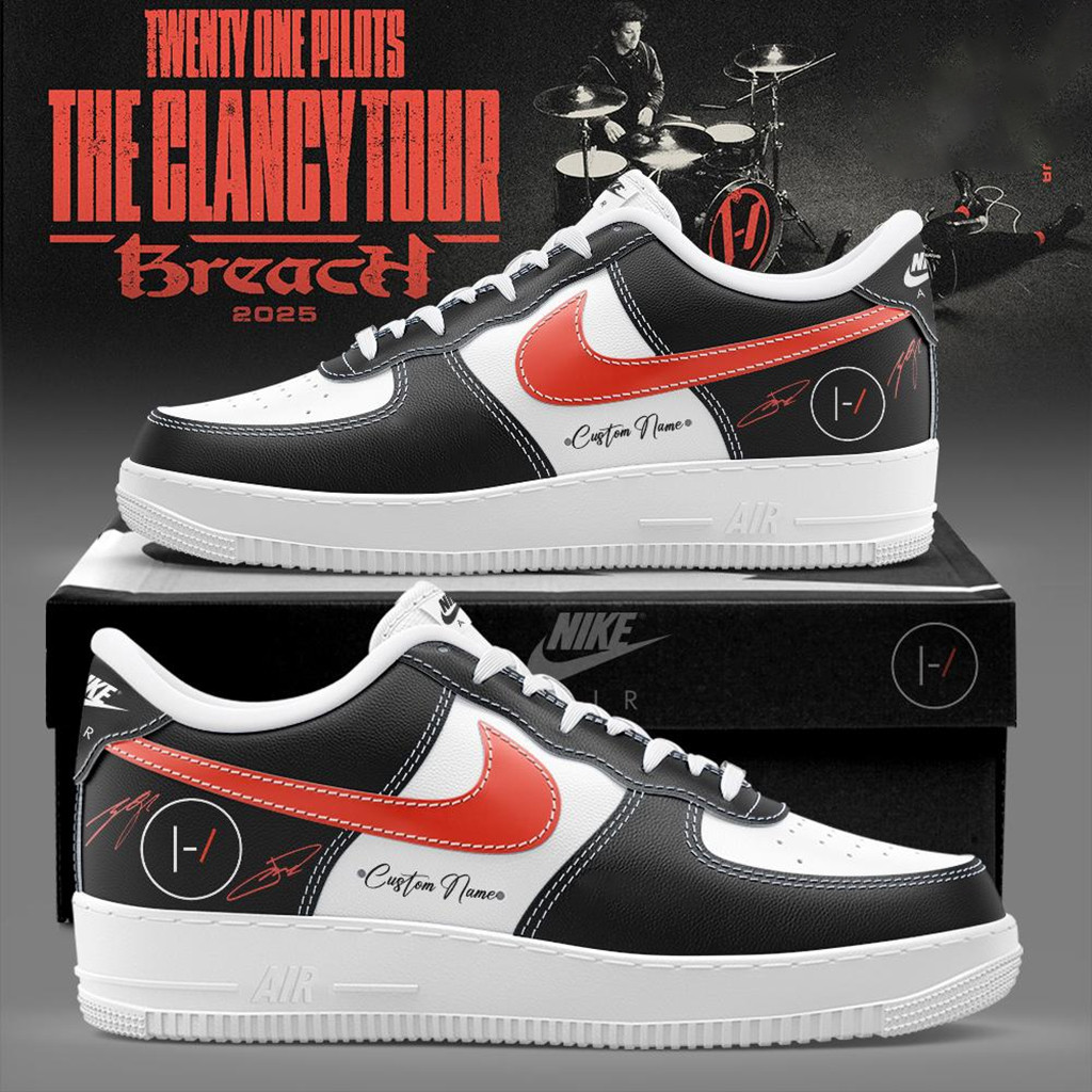 Custom Twenty One Pilots The Clancy Tour Breach Sneakers Twenty One Pilots Merch Music Fan Gifts