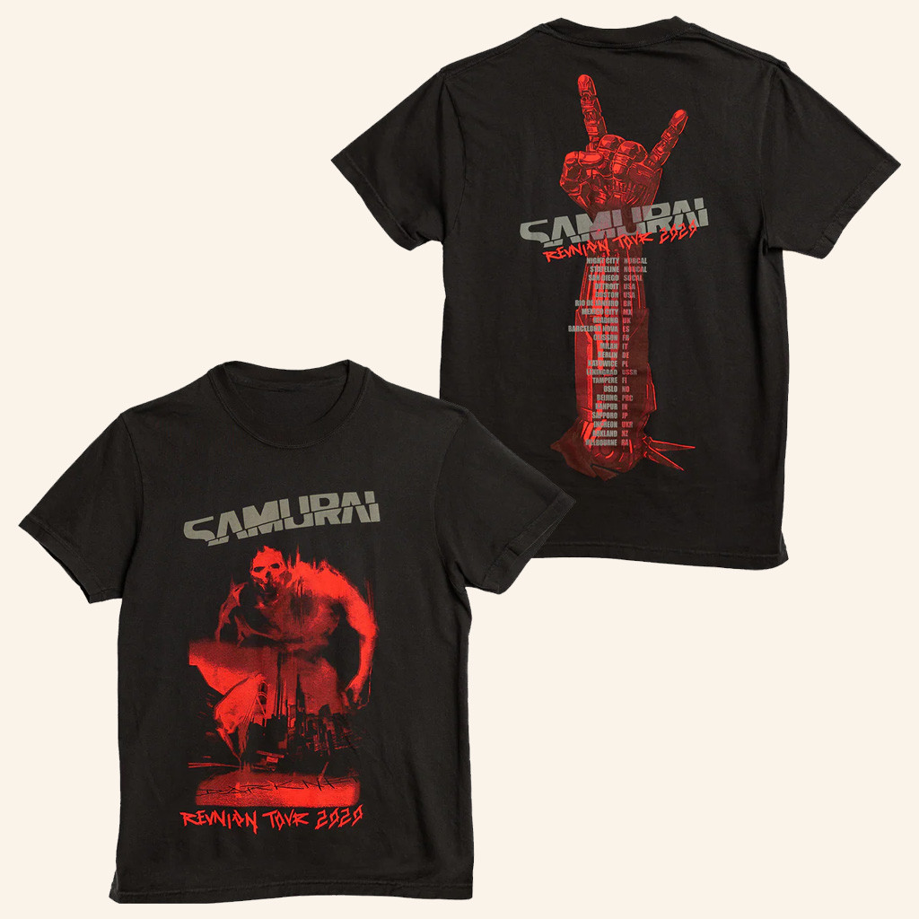 Cyberpunk 2077 Merch Cyberpunk 2077 Samurai Reunion Tour T-Shirt Gifts For Brother