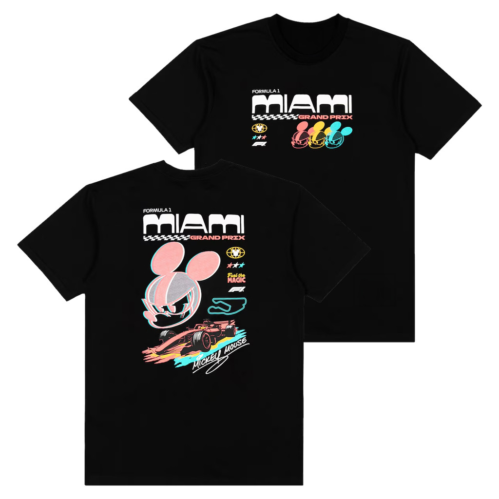 D F1 Merch 2026 D X Formula 1 Miami Grand Prix T-Shirt Black Gifts For Him Her