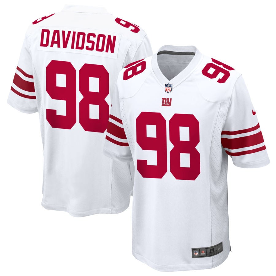 D.J Davidson New York Giants 2025 Game Jersey - White