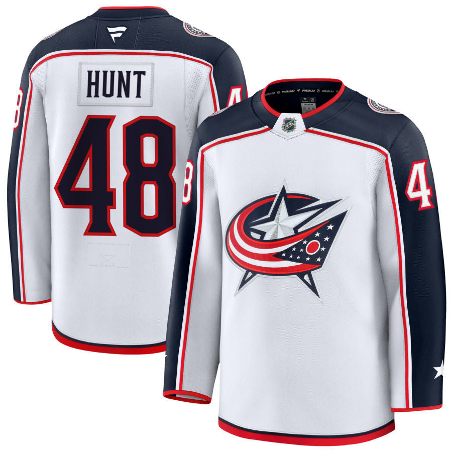 Daemon Hunt Columbus Blue Jackets 2025 Away Jersey - White 1 Daemon Hunt Columbus Blue Jackets 2025 Away Jersey - White