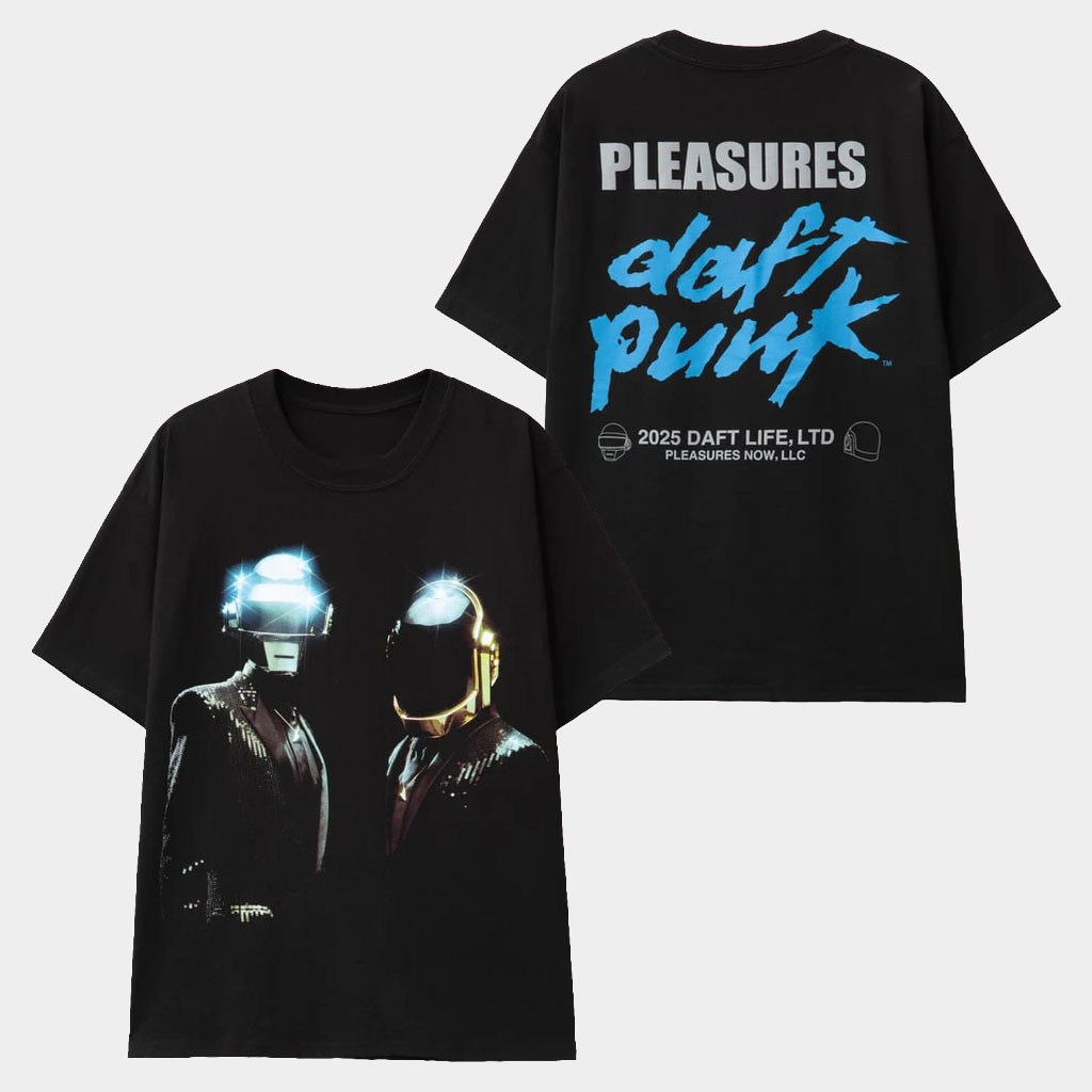 Daft Punk Merch Pleasures x Daft Punk Duo T-Shirt Gift Ideas For Music Lovers