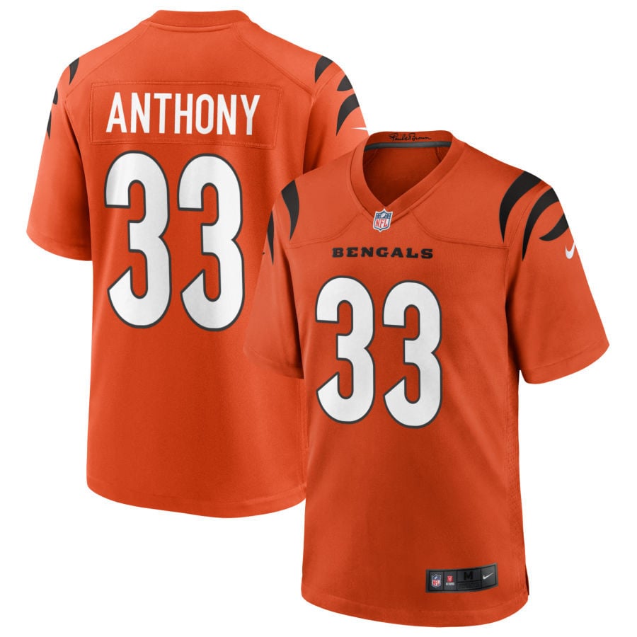 Daijahn Anthony Cincinnati Bengals 2025 Alternate Game Jersey - Orange