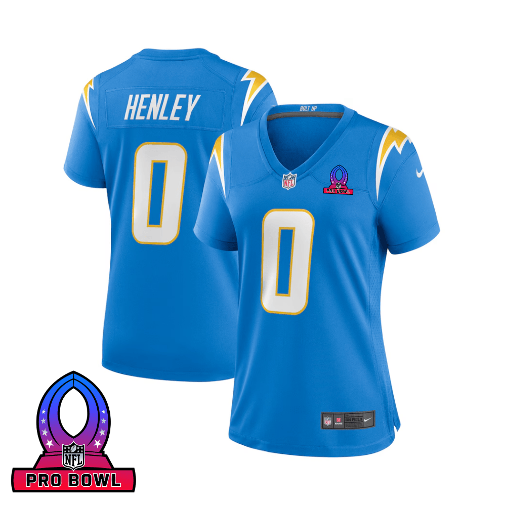 Daiyan Henley Los Angeles Chargers 2025 Pro Bowl Patch Game Jersey - Powder Blue