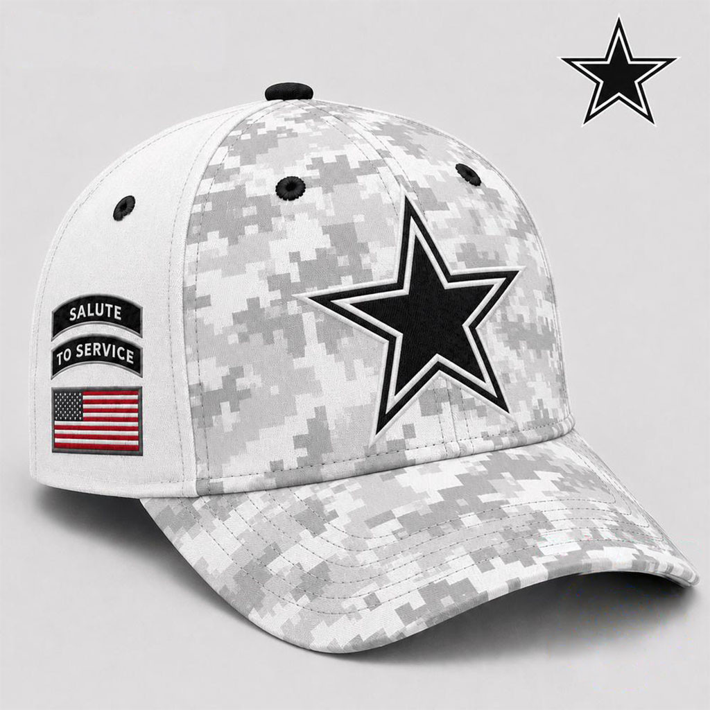 Dallas Cowboys 2026 Salute to Service Digital Camo Hat Embroidered Cowboys Merch Gift For Fan