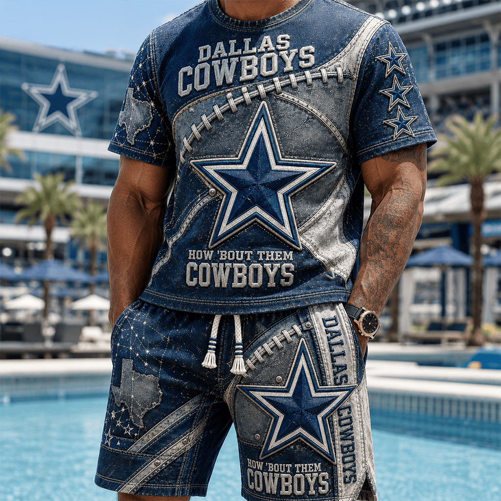 Dallas Cowboys How Bout Them T-Shirt And Shorts Set Dallas Cowboys Merch Gift For Husband