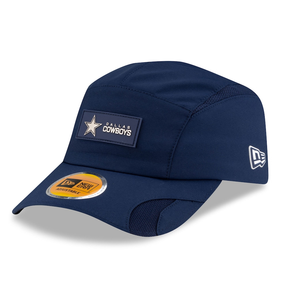 Dallas Cowboys Merch - Men's 2025 Sideline Runner Adjustable Hat, Navy - New Era - Best Presents For Football Lovers
