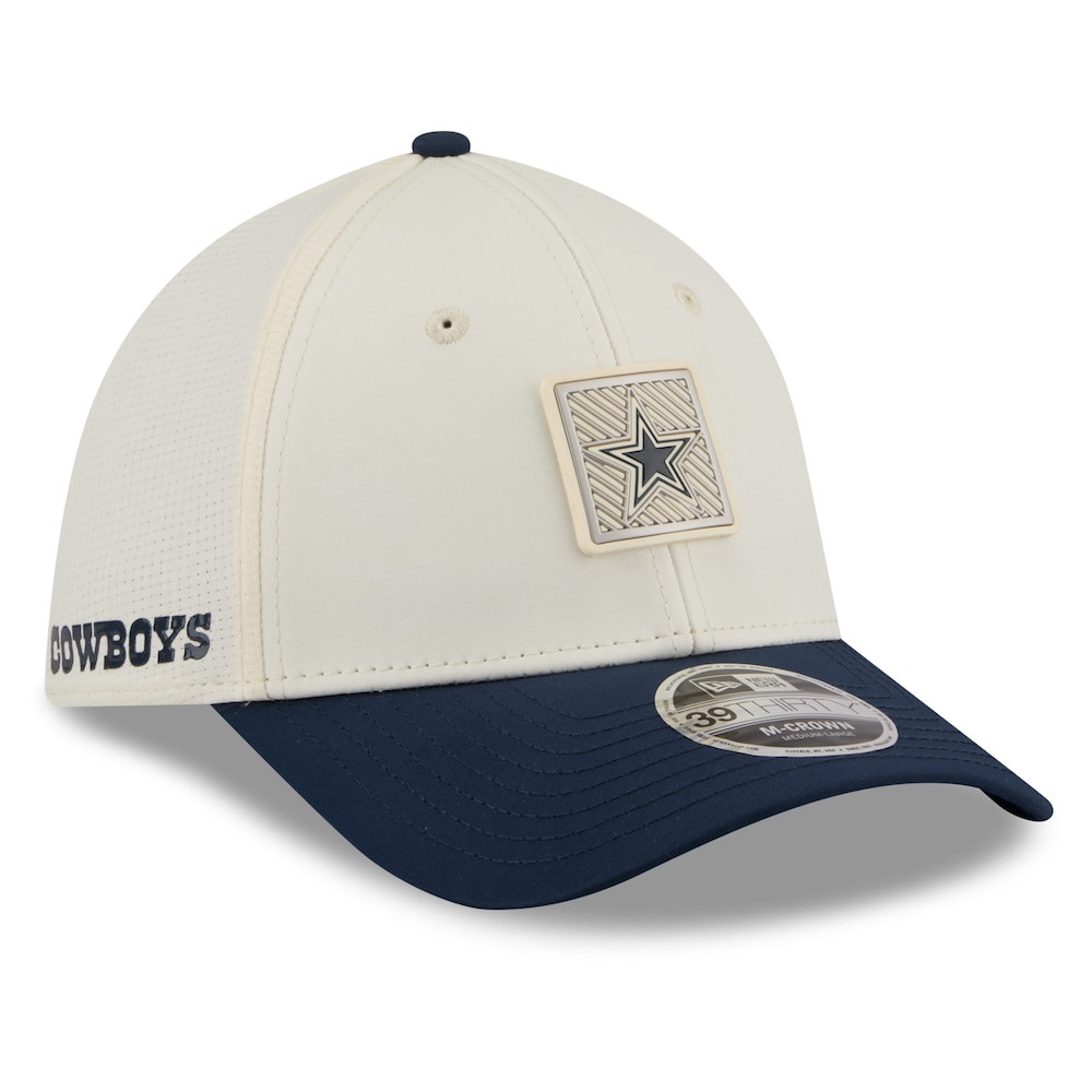 Dallas Cowboys Merch - Men's Cream 2026 NFL Training Camp 39THIRTY Flex Hat, Navy - New Era - Football Gift Ideas For Men