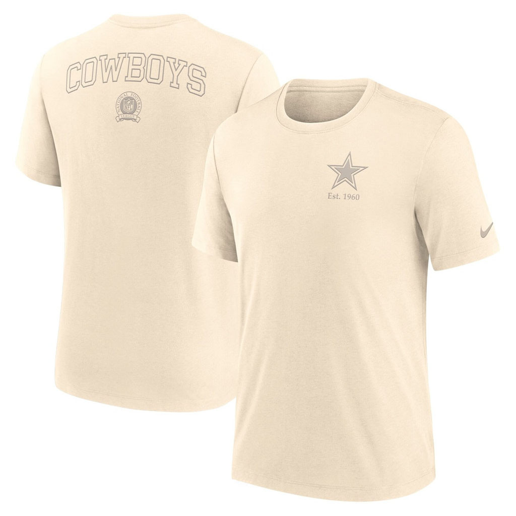 Dallas Cowboys Merch - Men's Cream Glory T-Shirt - Cool Football Gifts