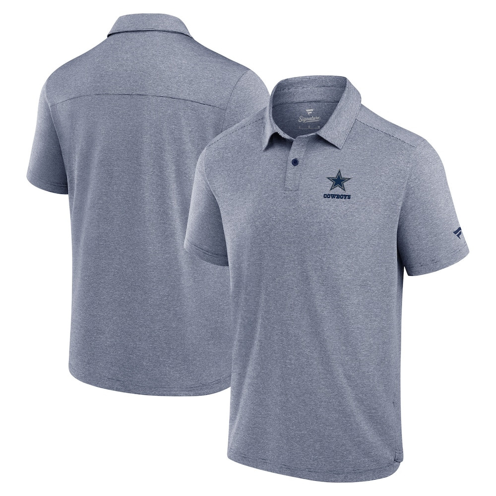 Dallas Cowboys Merch - Men's Fanatics Front Office Tech Polo, Navy - Christmas Gifts For Football Fans