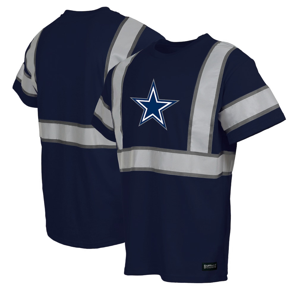 Dallas Cowboys Merch - Men's Safety Heavyweight T-Shirt, Navy - Football Fan Present Ideas