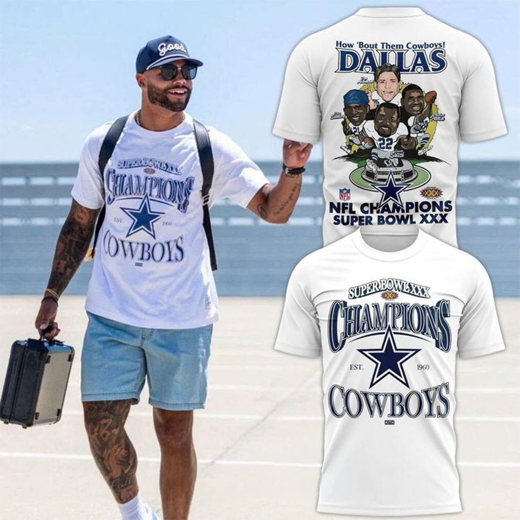 Dallas Cowboys Super Bowl XXX Champions T-Shirt Dallas Cowboys Merch Present For Football Fan