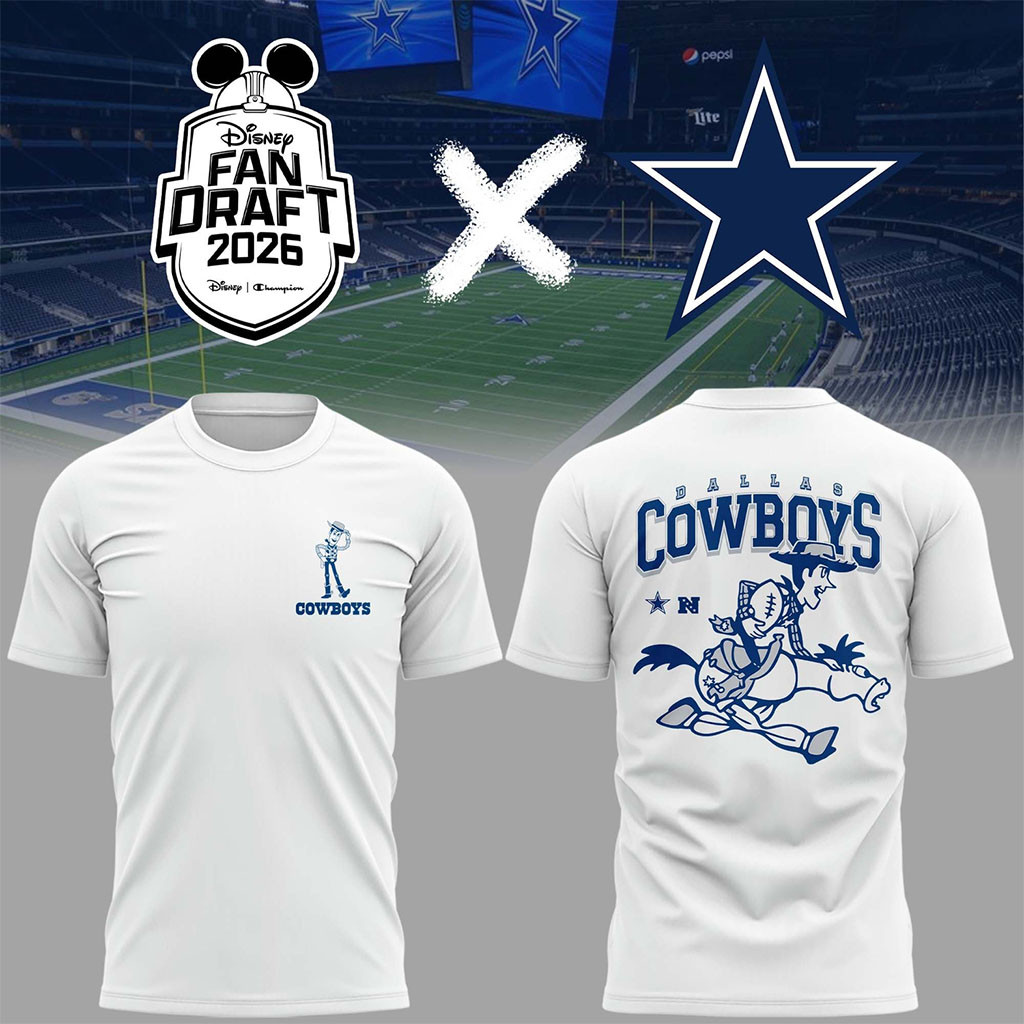 Dallas Cowboys Woody Toy Story Graphic Shirt White Dallas Cowboys Merch Gifts For Fans