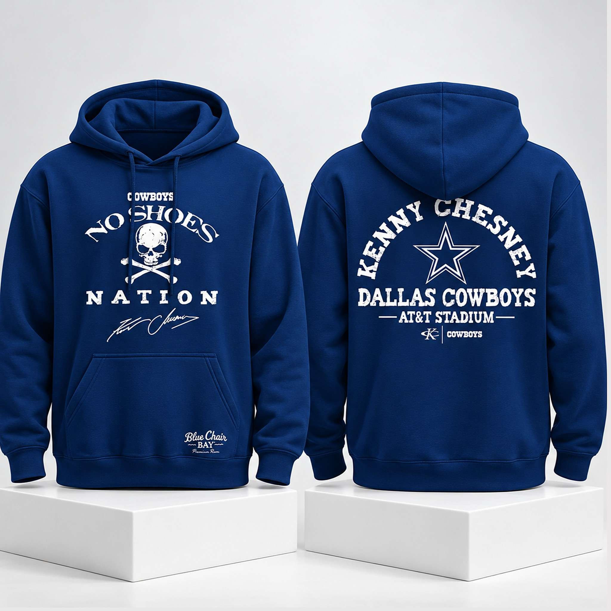 Dallas Cowboys X Kenny Chesney Merch No Shoes Nation Blue Chair Bay 2027 Hoodie Fan Gifts
