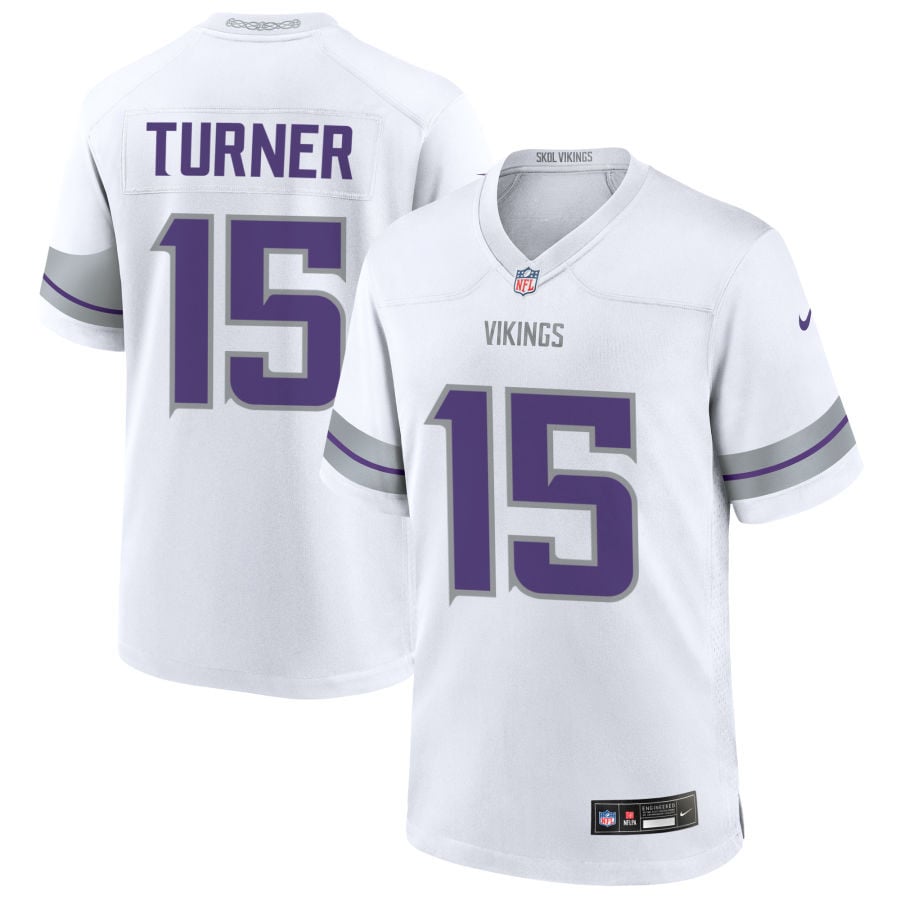 Dallas Turner Minnesota Vikings 2025 Alternate Game Jersey - White
