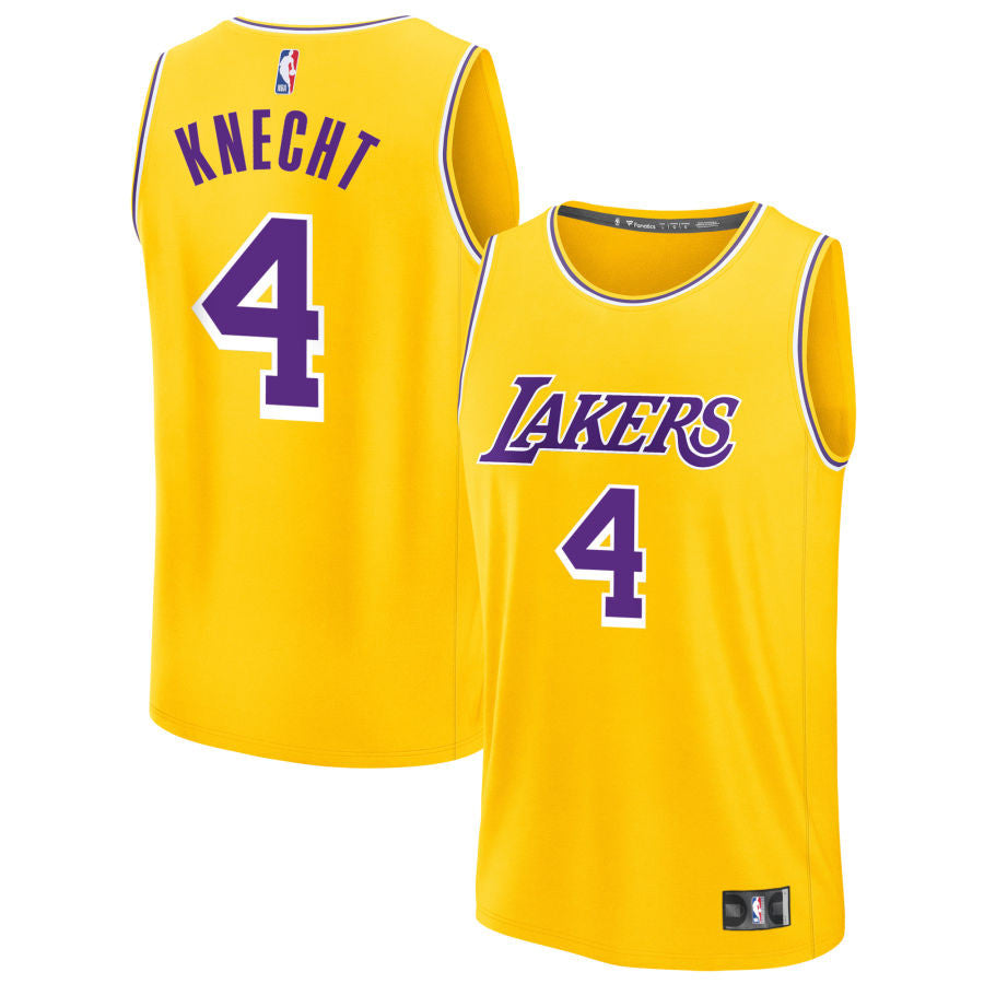 Dalton Knecht Los Angeles Lakers 2025 Icon Jersey - Gold