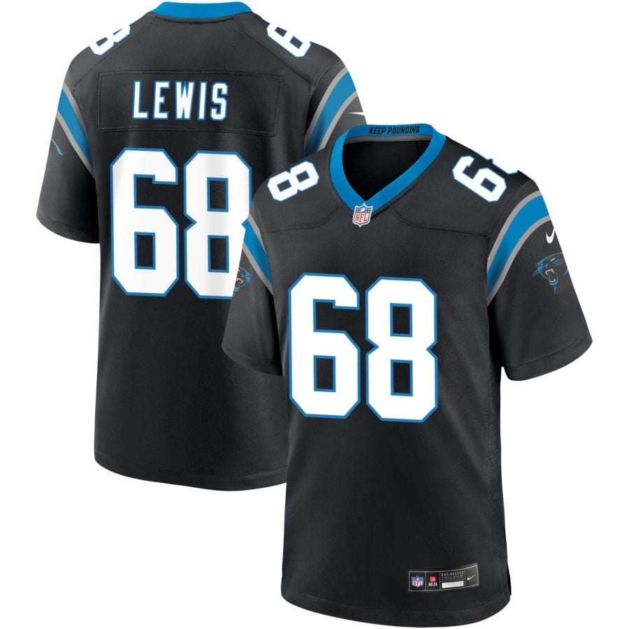 Damien Lewis Carolina Panthers 2025 Game Jersey - Black