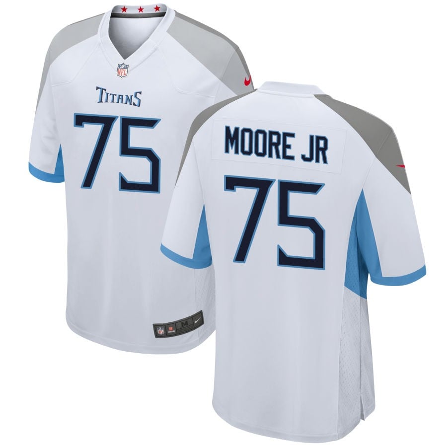Dan Moore Jr Tennessee Titans 2025 Game Jersey - White