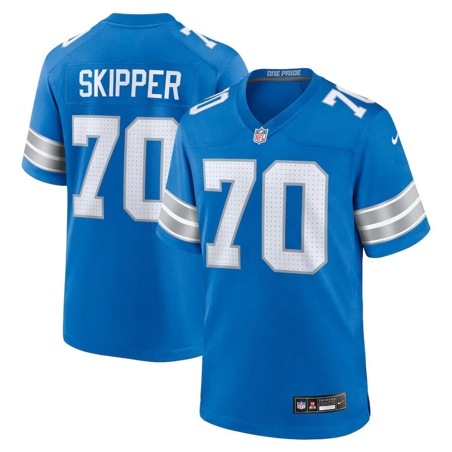 Dan Skipper Detroit Lions 2025 Player Game Jersey - Blue