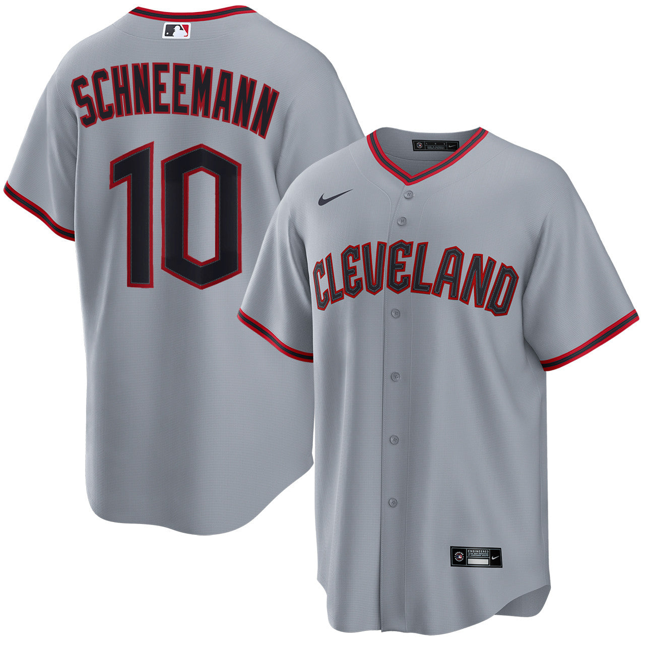 Daniel Schneemann Cleveland Guardians 2026 Road Jersey - Grey