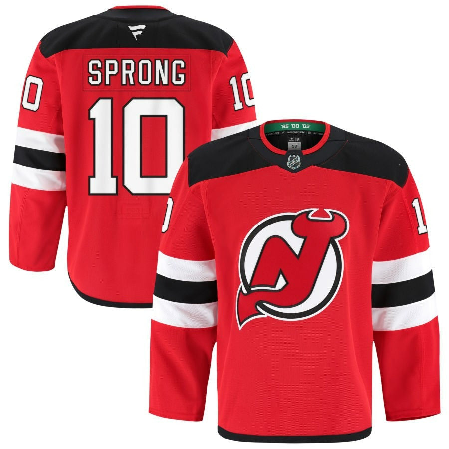 Daniel Sprong New Jersey Devils 2025 Home Pro Jersey - Red 1 Daniel Sprong New Jersey Devils 2025 Home Pro Jersey - Red