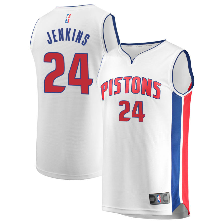 Daniss Jenkins Detroit Pistons 2025 Fast Break Association Edition Jersey - White