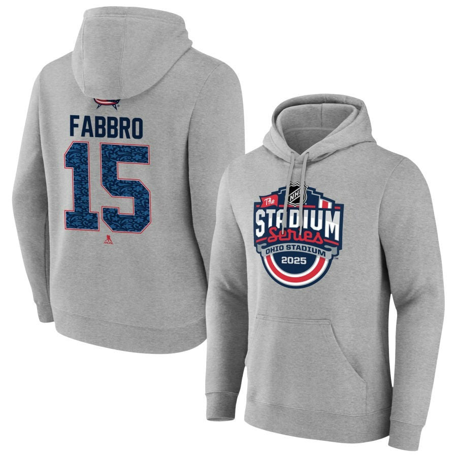 Dante Fabbro Columbus Blue Jackets 2025 Stadium Series Pick-A-Player Gray Pullover Hoodie 1 Dante Fabbro Columbus Blue Jackets 2025 Stadium Series Pick-A-Player Gray Pullover Hoodie
