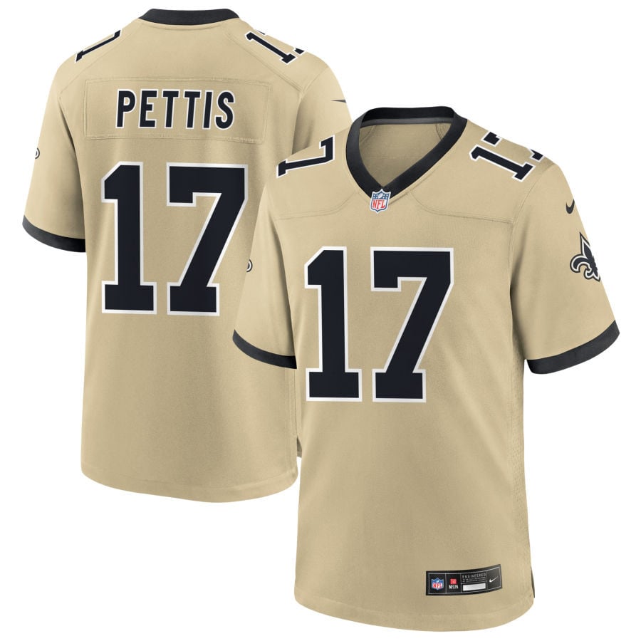 Dante Pettis New Orleans Saints 2025 Gameday Golds Alternate Game Jersey - Gold