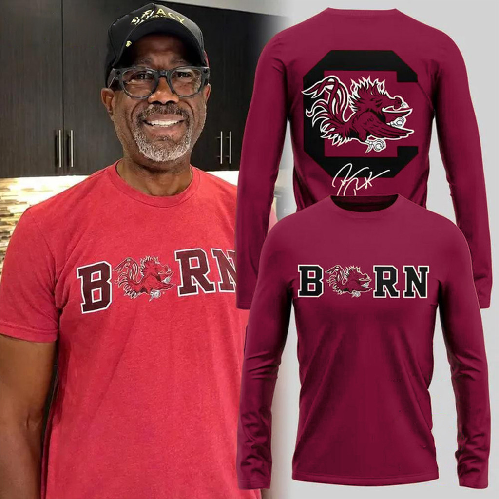 Darius Rucker South Carolina Gamecocks Long Sleeve Shirt Born Gamecocks Merch Birthday Gift