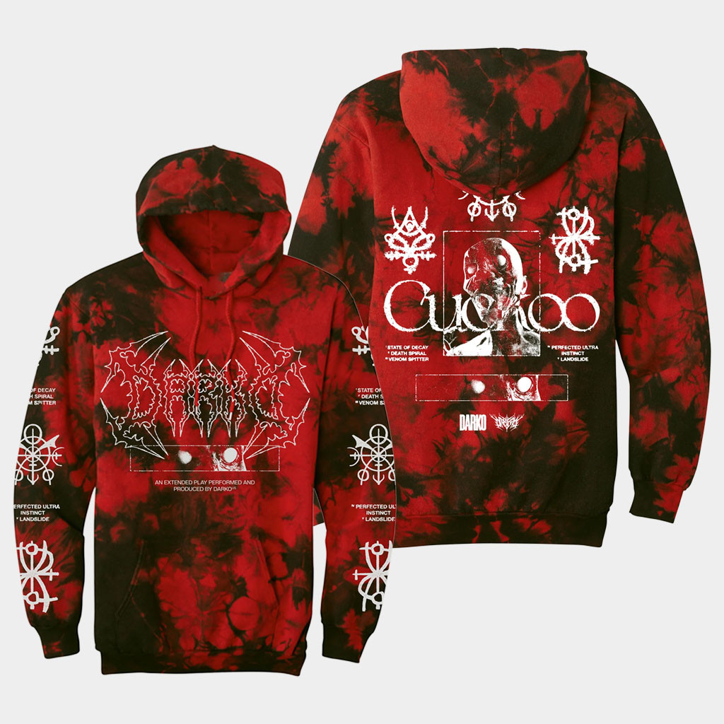 Darko US Merch 2026 Darko US Red Tie Dye Hoodie Best Gifts For Music Lovers