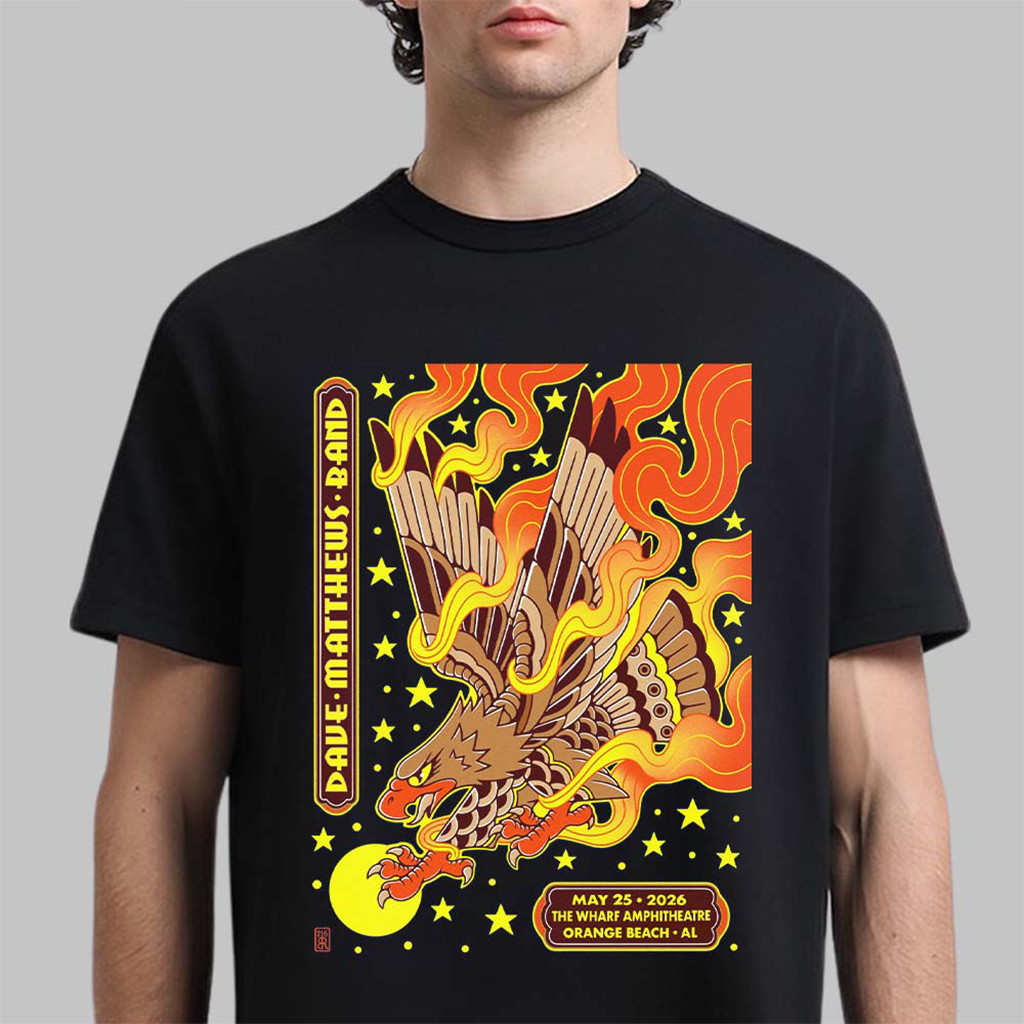 Dave Matthews Band Orange Beach Alabama 2026 Event Poster T-Shirt Dave Matthews Merch Fan Gift