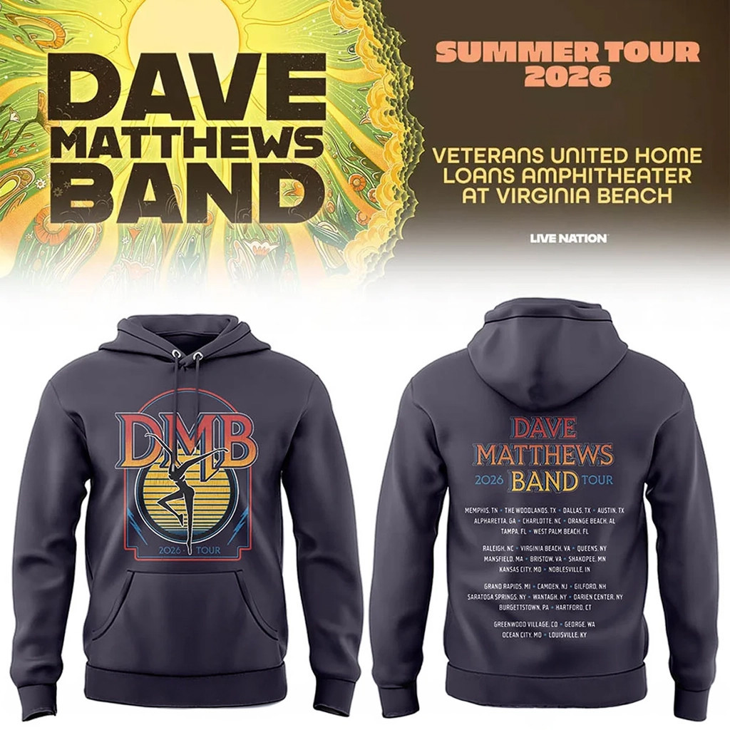 Dave Matthews Band Summer Tour 2026 Hoodie DMB Tour Merch Gifts For Music Lovers