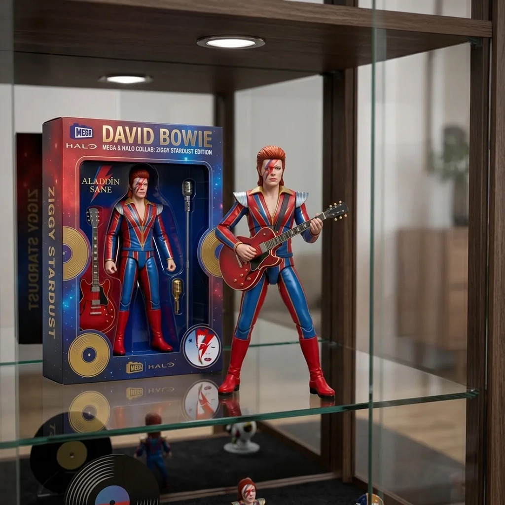 David Bowie X Mega Halo Ziggy Stardust Aladdin Sane Collectible Funko Pop David Bowie Merch