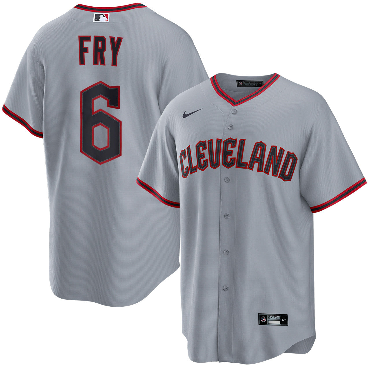 David Fry Cleveland Guardians 2026 Road Jersey - Grey