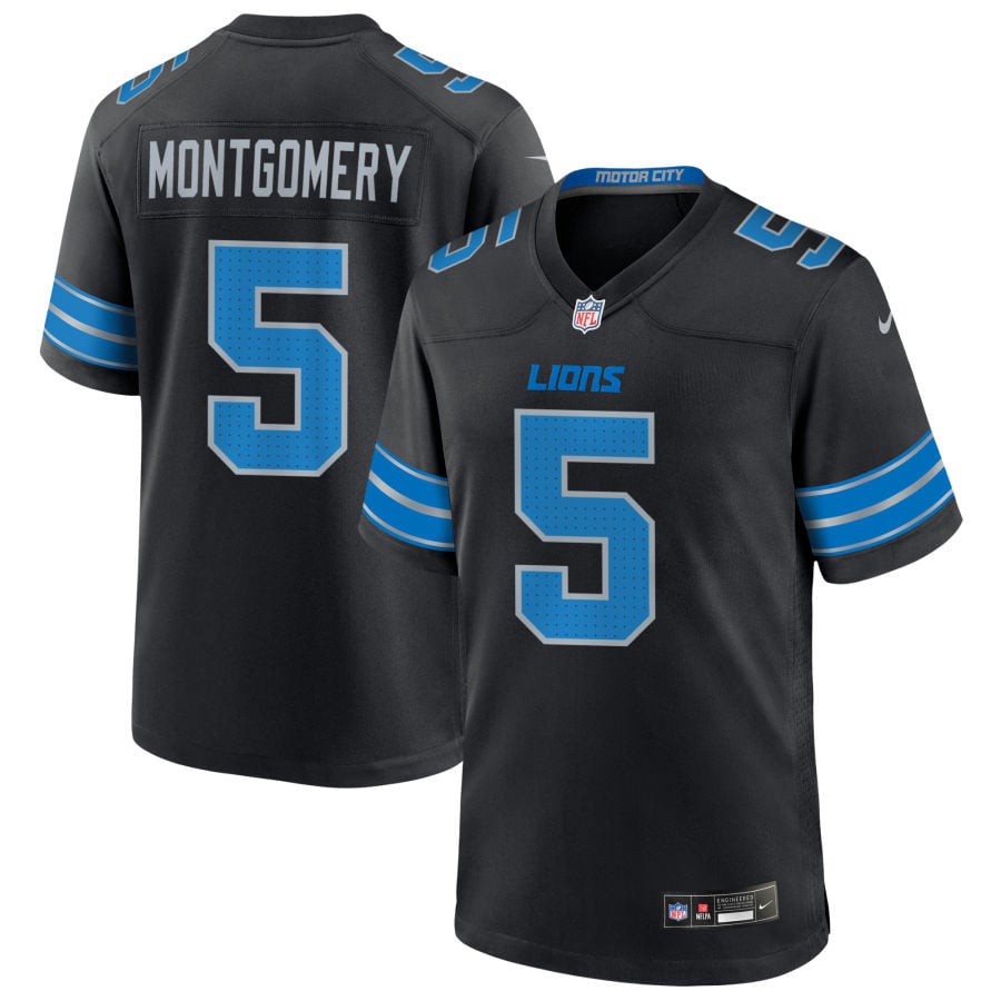 David Montgomery Detroit Lions 2025 Alternate Game Jersey - Black