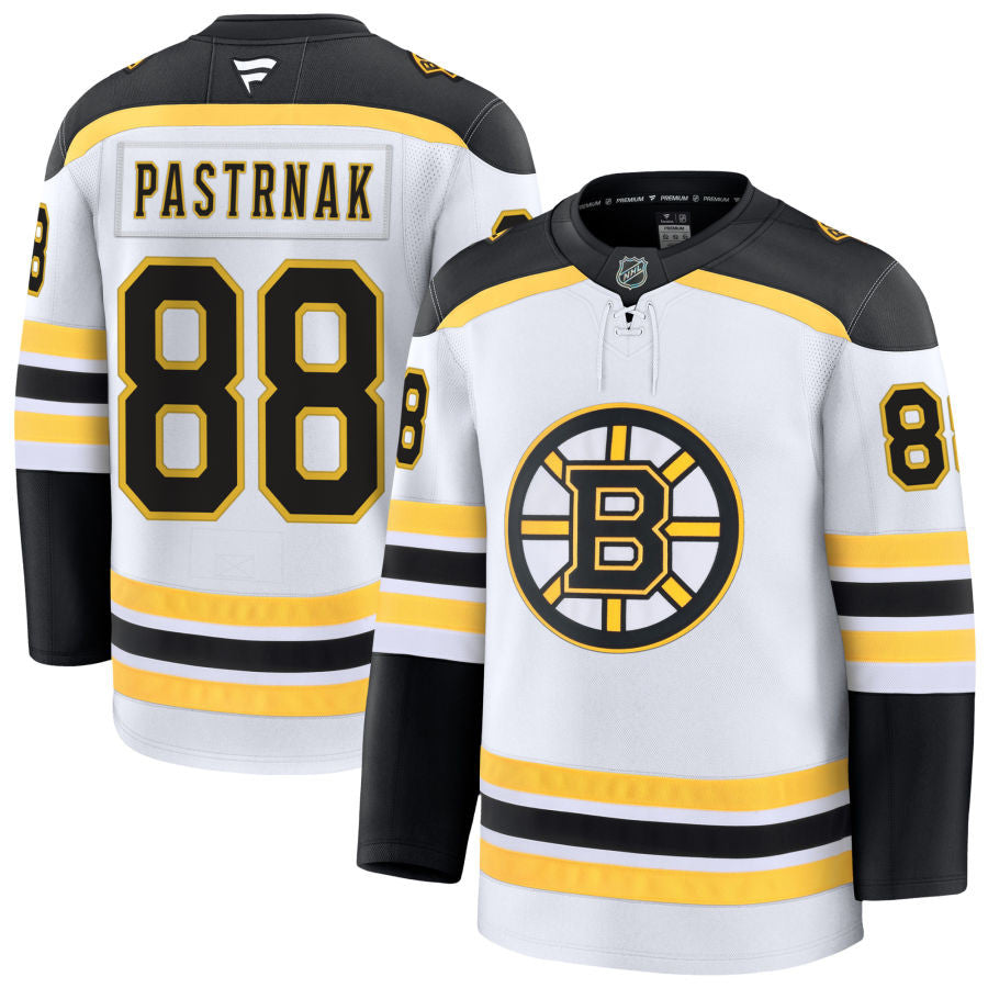 David Pastrnak Boston Bruins 2025 Away Jersey - White 1 David Pastrnak Boston Bruins 2025 Away Jersey - White